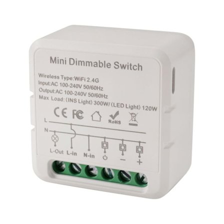 Tuya WiFi Smart Dimmer Switch Modul Stöder Dimbar LED-belysning 2-vägs Kontroll Fungerar med för Hem