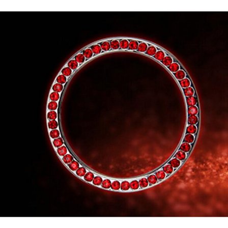 Rosa Kristall Rhinestone Bil Bling Ring Emblem Dekal, Bling Bil