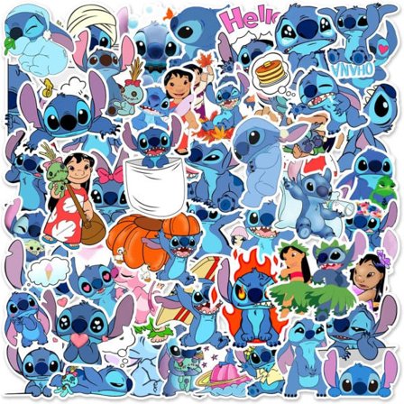 100 kpl Stitch-tarroja Lilo & Stitch -tarroja leikekirjoihin [YDE]