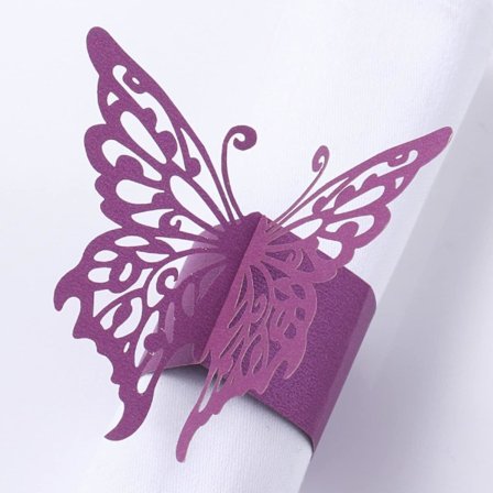 50 STK Engangs Servietringe, Papir Servietringe, Servietholdere til Borddækning, Bryllup, Fest, Jul