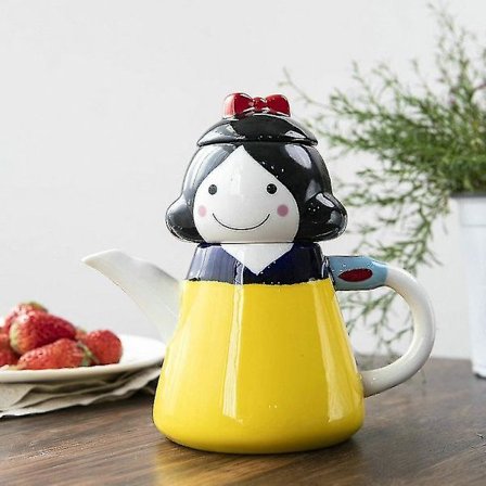 Håndmalt Prinsesse Keramisk Vannkoker Tegneseriejente Sett