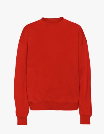 Organic Oversized Crew - Scarlet Red XL