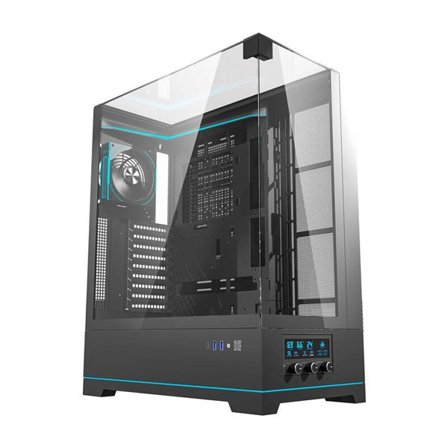 Darkflash DY450L PRO PC-kabinett (svart) + 1 vifte