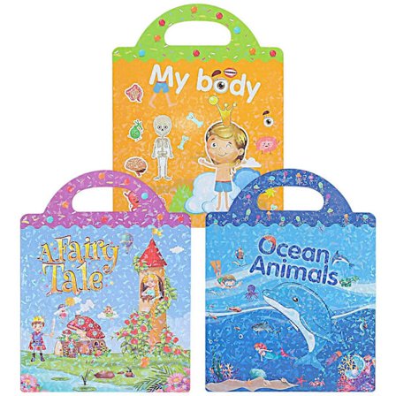 3 Sett DIY Klistremerkebok Læring Klistremerkebok Morsom Pedagogisk Klistremerkebok