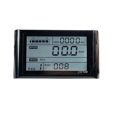 Ebike SW900 LCD-display, styrning, hastighetsmätare, elcykel, kontakt, inspelning, instrument, styrning/inställning