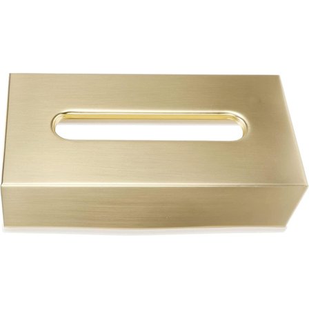 Rektangulär väska för ansiktsservetter i rostfritt stål 10,2x5,1x2,8 tums väska i guld