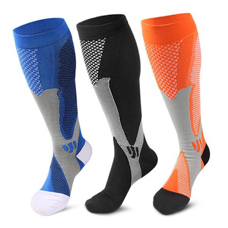 3 Par Elastiske Kompressionsstrømper - S/M, Udendørs Sportskurv