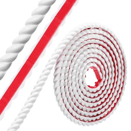 Fleksibel list for veggbekledning, selvklebende dekorativ list for hjørner, skap, speil