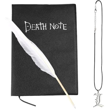 Death Note-anteckningsbok, Anime-tema Death Note med halsband och fjäder