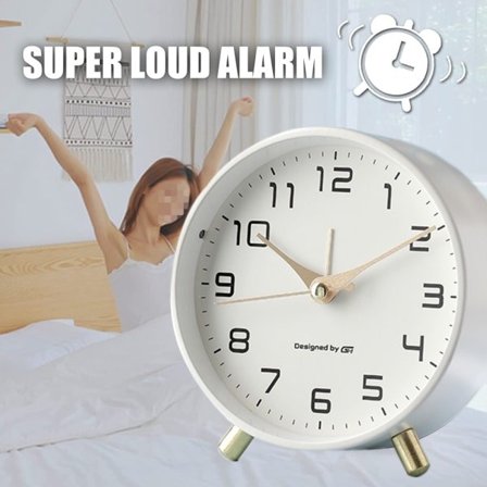 IC Kevyt luksus herätyskello, pöytäkello mattametallista opiskelijoille