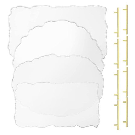 Harts Resinbricka Form Silikonbricka Form Oregelbunden Gjutning Epoxi Form Med Guldhandtag