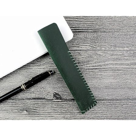 Handmade Genuine Leather Single Pen Case Fountain Pen Sleeve Holder Pouch Cover Vintage (coffee)