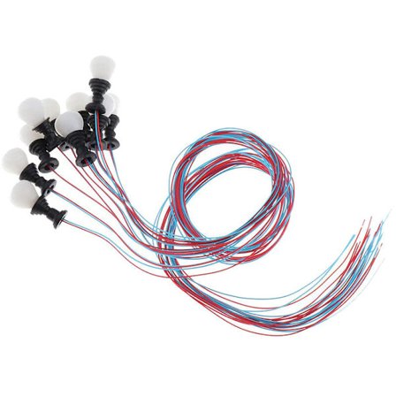 20 stk Miniatyr LED-lys Tog Jernbane Gatelykt Landskap Layout Sandbord Modell Tilbehør