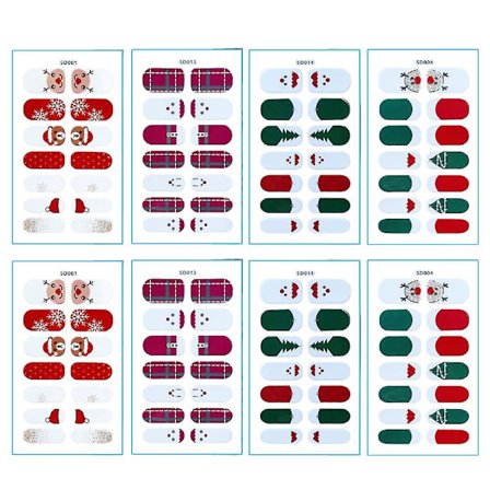 Jule Neglefolier Søde Gel Negle Klistermærker Selvklæbende Manicure