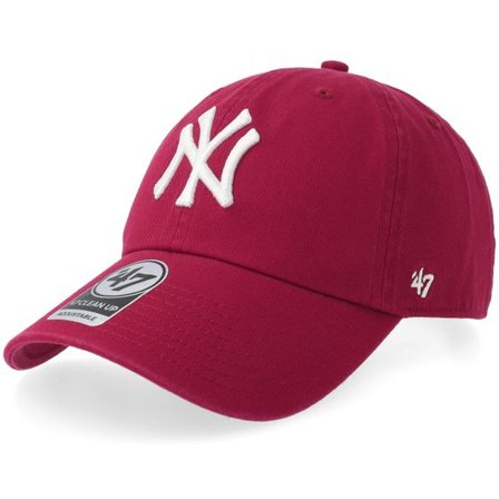 47 Brand - MLB Röd unconstructed Keps - New York Yankees MLB Clean Up Razor Red Dad Cap @ Hatstore