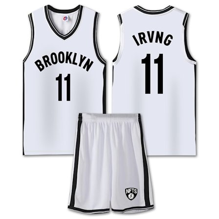 NBA Basket Uniform BKN White Suit-11 Irving