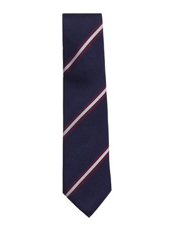 Navy Burgundy White Striped Preppy Silk Slips Multi/mønstret An Ivy