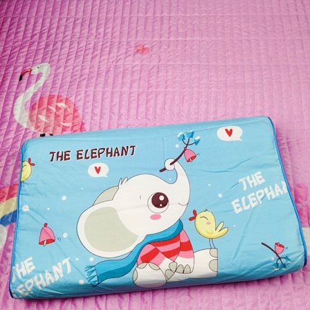 Kids Naturlig Lateks Dobbelt Lag Kurvepute Elefantdesign 27x44cm