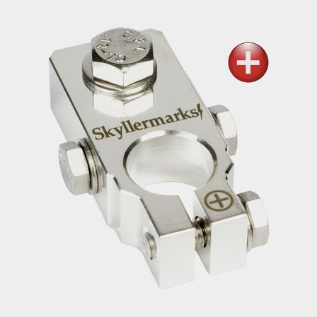 Battery terminal Skyllermarks S, plus, 4 x M6, max 35 / 50 mm², 10-pack