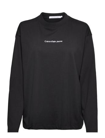 Institutional Loose Long Sleeves T-shirts & Tops Long-sleeved Svart Calvin Klein Jeans*Betinget Tilbud