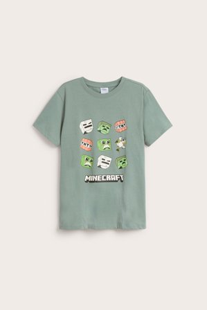 Kappahl | T-shirt Minecraft | Jasnozielony