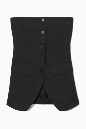 COS Women's Tailored Waistcoat Bustier in Black