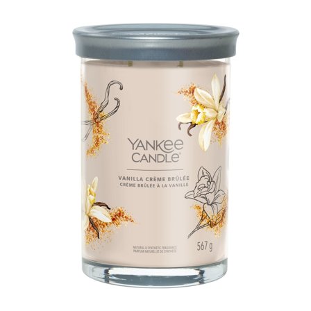 Yankee Candle Signature Tumbler Candles Vanilla Crème Brûlée 567g - Candela Profumata