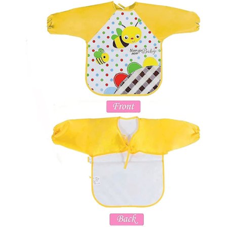 Bibseves Vattentäta Långärmade Baby Bibs Plast Eva Tvättbara Baby Bi