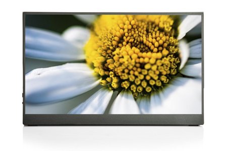 Ontario 15.6" 4K bærbar ekstraskjerm får strøm og videosignal gjennom USB-C-kabel