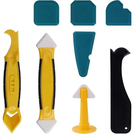 Silikonfugeverktøy Fugenøkkel Skrape Sett Silikonfuge Rettere For Bad Kjøkken 8 Stykker