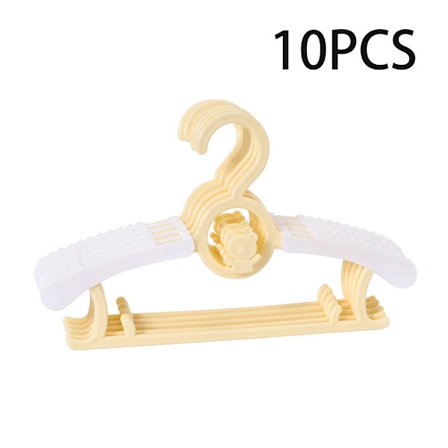 10-pakning (gul bjørn) stable kleshengere for barn med bjørnekroker