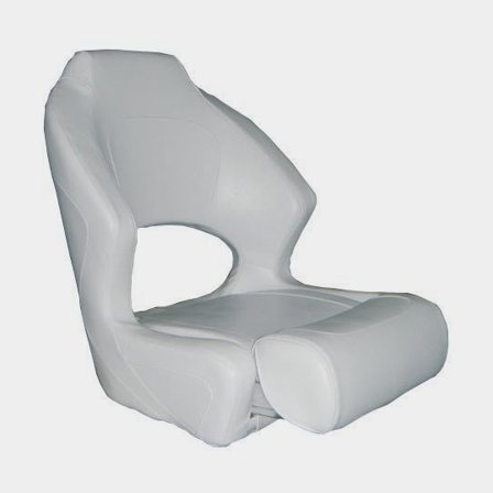 Fotel łodziowy ESM Deluxe Sport Flip-Up, 52.5 x 67 x 60 cm, z podnoszonym siedziskiem, biały - Jachtowa