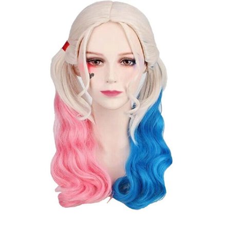 Gos- Mardi Gras Halloween kostymer Harley Quinn cosplay A wig