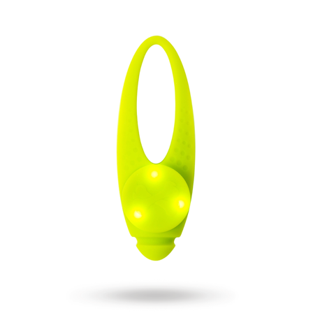 Dogman Blinklampa Basic LED Limegul - Säkerhetslampor & reflxer till hundar- För stora hundar