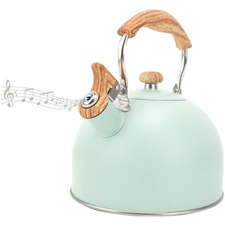 2,5 l fløjtende tekedel med ergonomisk håndtag i rustfrit stål kedel induktion tekedel fløjtende kedel til alle gaskomfurer