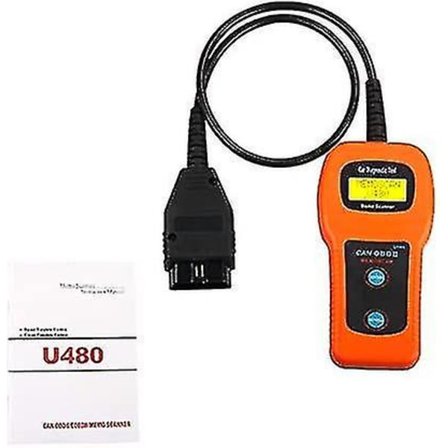 U480 Obd2 Obdii Eobd Can-bus Auto Scanner Moottorikoodinlukija Diagnostiikkatyökalu, Oranssilla ja Mustalla