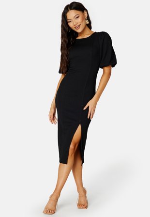 BUBBLEROOM Piper puff sleeve dress Black Klær