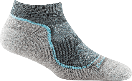 Darn Tough Women's Light Hiker No Show Lightweight with Cushion Women hiking socks Grey S (35-38)