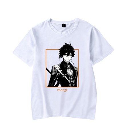 Genshin Impact män och kvinnor par T-shirt Zhong Li 1