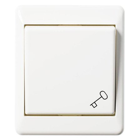 Elko EKO03692 Døråpningsknapp utenpåliggende, hvit, Strømbrytere & vegguttak