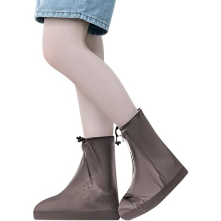 Vandtætte skoovertræk, regnstøvle skoovertræk, genanvendelige skridsikre regnsko dame herre overtræk galocher PVC gummisål oversko til cykling camping