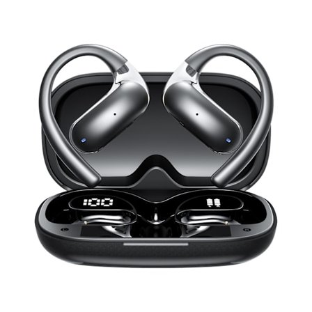 Trådlösa hörlurar, Bluetooth 5.4 hörlurar, True Wireless Stereo hörlurar med IPX7 vattentät - Svart