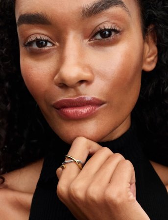 Pandora Organically Shaped Sterling Silver And 14K Gold-Plated Ring - Gold - 50