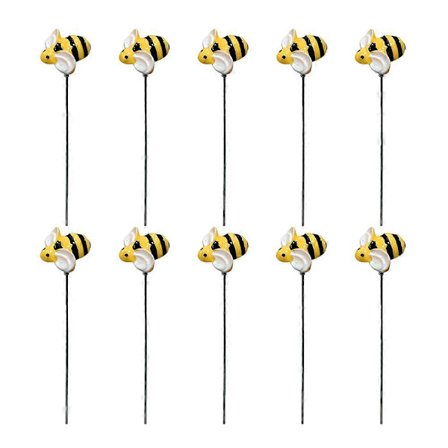 10 st Trädgårdsdekoration Simulering Bin Pinnar Bi Dekoration Trädgårdspinnar Bi Ornament