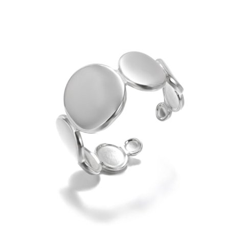 Punkstil Geometriska Stora Ringar Rostfritt Stål Justerbara Breda Ringar För Rock Kvinnor Män Smycken anillo hombre