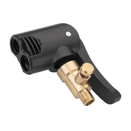 Pumpehode for inflator, direkte erstatning 2 i 1, kompatibel med Presta og Schrader, tilkobling for dekkinflator for sykkel