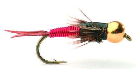 Copper John Red Nymfe Beadhead - 14