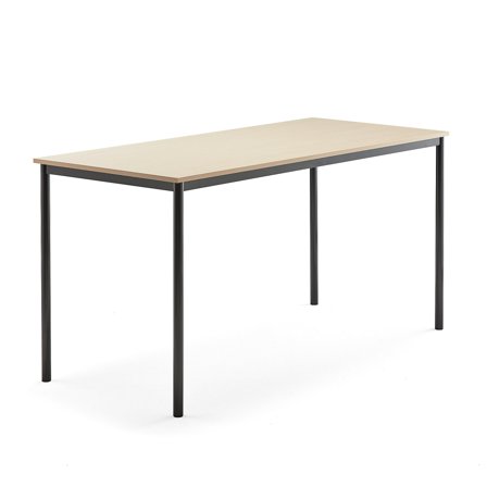 Tisch BORÅS, 1800x800x900 mm, Laminat Birke, anthrazit