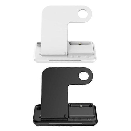 Trådløs lader 4 i 1 15W hurtigladerstasjon, for Apple Watch + iPhone + Apple Pencil for mobiltelefon