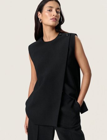 Soaked in Luxury Slsarina Waistcoat - Black - M